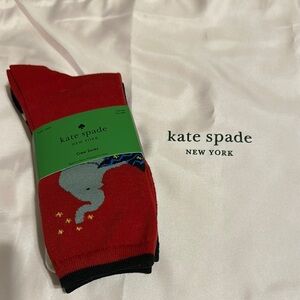 kate spade Red elephant Crew Socks NWT (3pk)